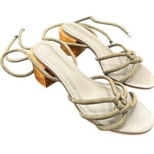 Velez Artisan Strappy Sandals Women's 8.5 Brown Leather Block Heel Open Toe